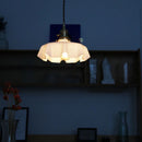 Japanese-Style Cream Small Chandelier Retro Glass Hanging Lamp by Ljojo