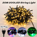 Ljojo 200LED Outdoor LED Fairy Light for Christmas Patio Garden Decor.