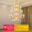 European Jade Lamp Crystal Pendant Lights French LED for Luxury Grand Hotel Staircase by Ljojo
