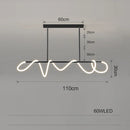 LED Pendant Lamp Modern Linear Ceiling Light Fixture for Bedroom Dining Room by Ljojo