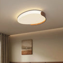 Walnut LED Ceiling Light Living Room Chandelier Ljojo - Modern Round Wooden Lamp Fixture