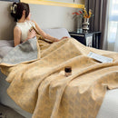 Ljojo 100% Cotton Muslin Throw Blanket - Lightweight Breathable Boho Throws