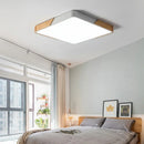 Ljojo Square Nordic LED Ceiling Lamp Wood 36W 60W 90W 144W Indoor Lighting Home Decor