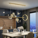 Ljojo Luxury Butterfly Gypsophila LED Chandelier Pendant Light Modern Decor Dining Bedroom Living Room
