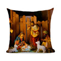 Ljojo Linen Christmas Cushions 45x45 - Modern Home Decor for Living Room and Sofa