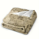 Ljojo Middle Earth Map Fleece Blanket - Lightweight, Soft, All-Season Home Decor