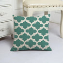Blue Arrow Geometric Petal Linen Pillowcase by Ljojo