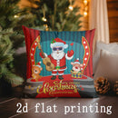 Ljojo Merry Christmas Reindeer Pillow Cover for Sofa, Bedroom, Car - Rectangular Cushion