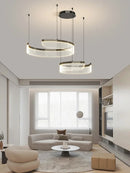Ljojo Minimalist Circular Chandelier Pendant Lamp for Minimalist Living and Dining Rooms