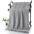 Ljojo Luxury Embroidered Bamboo Bath Towel Set - Green/Coffee/Cream - Personalized