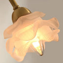 French Copper Wall Lamp Flower Glass Retro Bedside Lighting for Ljojo