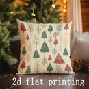 Ljojo Merry Christmas Patterned Pillowcase for Sofa, Bedroom, Car - Rectangular Back Cushion
