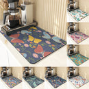 Butterfly Print Table Mat Coaster Set by Ljojo: Kitchen Accessories Absorbent Drying Mat