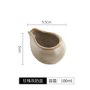 Ljojo Matte Ceramic Gravy Boat Milk Cup Steak Sauce Pot Seasoning Kitchen Tableware
