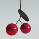 Glass Cherry Pendant Lights Italy Suspension Chandelier Hanging Lamp Red/White by Ljojo