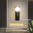 Ljojo LED Wall Lamp Touch Dimming 3-Color Bedroom Sconce