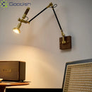 Ljojo Modern Simplicity Copper Adjustable LED Wall Lamps for Bedroom Home Decoration