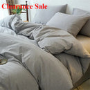 Ljojo 100% Cotton Yarn-Dyed 4-Piece Duvet Set - Ultra-Soft Bedding
