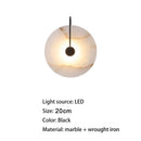 Ljojo Marble LED Wall Lamp Black Gold for Living Room Bedroom Restaurant Lighting