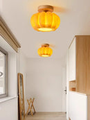 Ljojo Japanese Wabi-sabi Style Pumpkin Led Pendant Lights for Dining Room and Bedroom