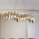 Ljojo Luxury Crystal Chandelier with LED Lighting for Living Room Décor