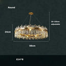 Ljojo Crystal Chandelier Modern Minimalist Living Pendant Light Luxe Kitchen Island Fixture
