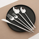 Ljojo 32Pcs Stainless Steel Cutlery Set Silverware Flatware Dinnerware Kit