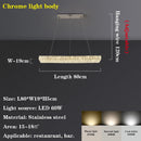 Ljojo Modern Art Decor Crystal LED Chandelier | Elegant Pendant Light for Living & Dining Room