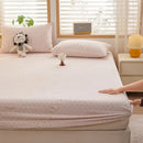 Ljojo 2025 Warm Fleece Fitted Sheet Set, Cozy Mattress Cover & Pillowcase, 3D Flower Design