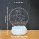3D Coffee Night Light Decoration Desk Lamp LED Optical Illusion Christmas Home Gift Ljojo
