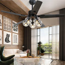Nordic Magic Bean LED Ceiling Fan Lamps Modern for Living Dining Room by Ljojo