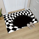 Ljojo 3D Optical Illusion Entrance Carpet: Trippy Living Room Rug for Hallway, Bedroom, Bathroom