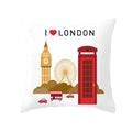 Ljojo London Cushion Cover: British Style Sofa Decor, Home Party Decoration Pillow Case