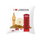Ljojo London Cushion Cover: British Style Sofa Decor, Home Party Decoration Pillow Case