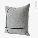 Ljojo Luxury Gray Black Stitching Bedside Cushion for Bedroom, Living Room, and Dining Room