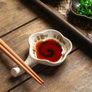 Ljojo 4-Piece Japanese Tableware Set with Chopsticks and Plum Blossom Seasoning Plates