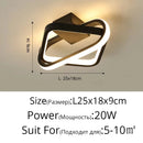 Ljojo LED Chandelier Indoor Ceiling Lamp White/Black Bedroom Living Room Lighting