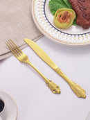 Ljojo 24pcs High-End Stainless Steel Tableware Set for Home, Hotel, Party, Christmas Gift