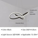 Ljojo Modern Aluminum LED Pendant Chandelier for Dining Kitchen Living Room