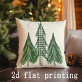 Christmas-themed Ljojo Pillows: Merry, Hello, Farm Fresh Pattern Cushion Cover for Sofa Bedroom Car.