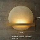 Ljojo Marble Wall Lights Copper Finish E14 Bulb Sconce 110-240V