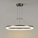 Modern Black LED Pendant Lamp Ring Chandelier Lighting Fixture by Ljojo for Living Room Kitchen Dining Bedroom