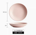 Ljojo 12-inch Ceramic Deep Plate for Dining, Soup, Salad - High-End Tableware