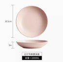Ljojo 12-inch Ceramic Deep Plate for Dining, Soup, Salad - High-End Tableware