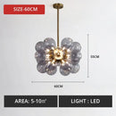 Nordic Glass Bubble Ceiling Chandelier for Living Room | Modern Pendant Lights by Ljojo