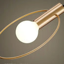 Ljojo Modern Minimalist Golden Round Ring Chandelier Pendant Light for Bedroom Dining Room