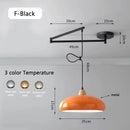 Modern Rocking Arm Pendant Lamp Movable Hanging Chandelier for Living Room by Ljojo