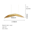 Wabi-Sabi LED Ceiling Chandelier Fish Bone Wood Pendant Light by Ljojo