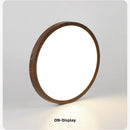 LED Wood Grain Ceiling Light | Modern Circular Ultra-thin Surface Lamp for Home Decoration