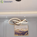 Ljojo Nordic Golden LED Circle Rings Pendant Light Chandelier for Living Room Home Decor